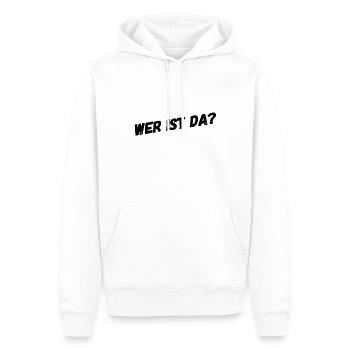 wer ist da? - Männer Premium Bio Hoodie - Weiß - Vorne - Nico (187cm)