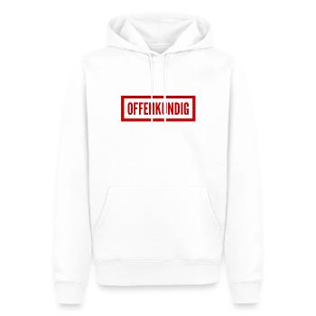 offenkundig - Männer Premium Bio Hoodie - Weiß - Vorne - Nico (187cm)