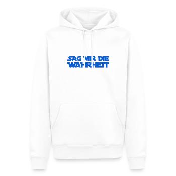 die Wahrheit geht immer - Männer Premium Bio Hoodie - Weiß - Vorne - Nico (187cm)