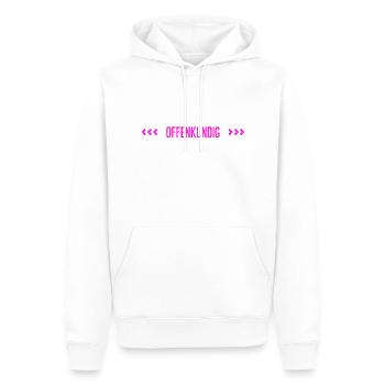 jeder kann es sehen - Männer Premium Bio Hoodie - Weiß - Vorne - Nico (187cm)