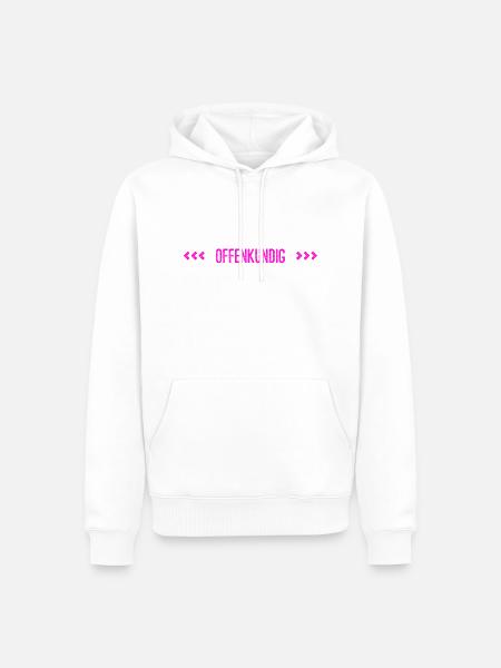 jeder kann es sehen - Männer Premium Bio Hoodie - Weiß