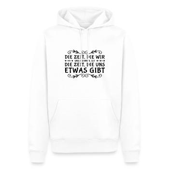 Zeit ist großartig - Männer Premium Bio Hoodie - Weiß - Vorne - Nico (187cm)