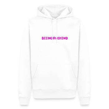 imponierend - Männer Premium Bio Hoodie - Weiß - Vorne - Nico (187cm)