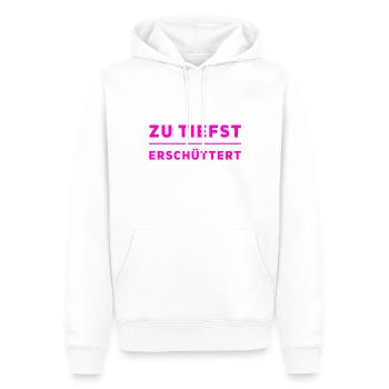 das hat mich tief getroffen - Männer Premium Bio Hoodie - Weiß - Vorne - Nico (187cm)
