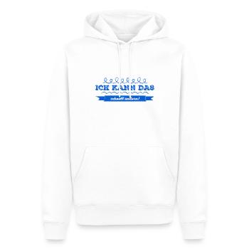 schnelle Anpassung ist möglich - Männer Premium Bio Hoodie - Weiß - Vorne - Nico (187cm)