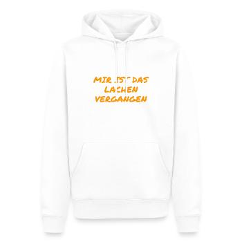 lachen war gestern - Männer Premium Bio Hoodie - Weiß - Vorne - Nico (187cm)