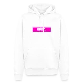 retro geht immer - Männer Premium Bio Hoodie - Weiß - Vorne - Nico (187cm)