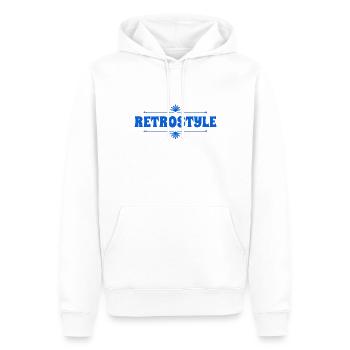 ich mag es retro - Männer Premium Bio Hoodie - Weiß - Vorne - Nico (187cm)