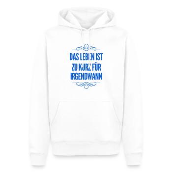 carpe diem - Männer Premium Bio Hoodie - Weiß - Vorne - Nico (187cm)