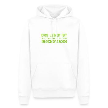 nutze den Tag - Männer Premium Bio Hoodie - Weiß - Vorne - Nico (187cm)