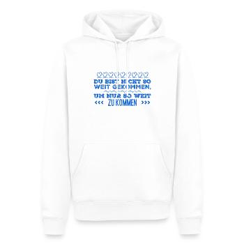 du bist nicht so weit gekommen - Männer Premium Bio Hoodie - Weiß - Vorne - Nico (187cm)