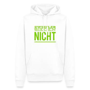 ich siege - Männer Premium Bio Hoodie - Weiß - Vorne - Nico (187cm)