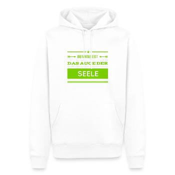 das Auge der Seele - Männer Premium Bio Hoodie - Weiß - Vorne - Nico (187cm)