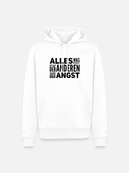 geh durch die Angst - Männer Premium Bio Hoodie - Weiß