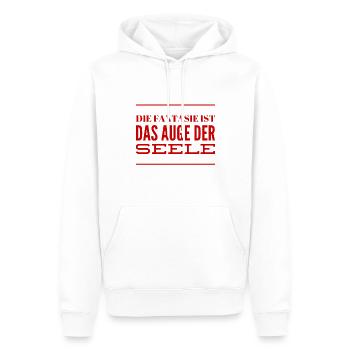 die Seele liebt Fantasie - Männer Premium Bio Hoodie - Weiß - Vorne - Nico (187cm)