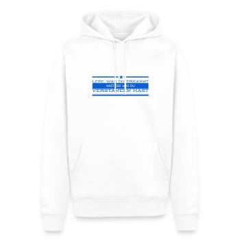 hast du das Leben verstanden? - Männer Premium Bio Hoodie - Weiß - Vorne - Nico (187cm)