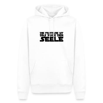 meine Seele liebt die Fantasie - Männer Premium Bio Hoodie - Weiß - Vorne - Nico (187cm)