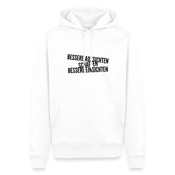die Suche nach besseren Aussichten - Männer Premium Bio Hoodie - Weiß - Vorne - Nico (187cm)