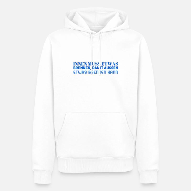 ich bin eine Inspiration - Männer Premium Bio Hoodie - Weiß