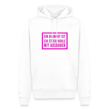 Ausdauer lohnt sich - Männer Premium Bio Hoodie - Weiß - Vorne - Nico (187cm)
