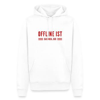 offline ist toll - Männer Premium Bio Hoodie - Weiß - Vorne - Nico (187cm)