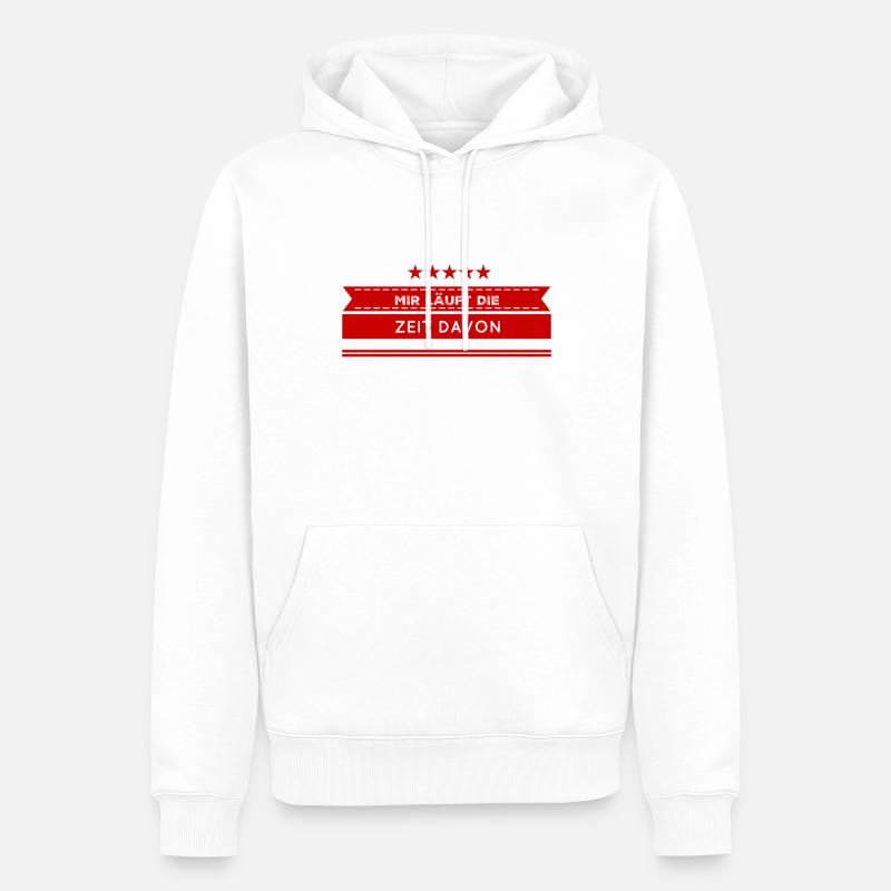 ich bin in Eile - Männer Premium Bio Hoodie - Weiß