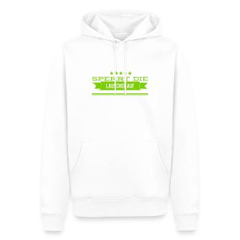 sperrt die Ohren auf - Männer Premium Bio Hoodie - Weiß - Vorne - Nico (187cm)