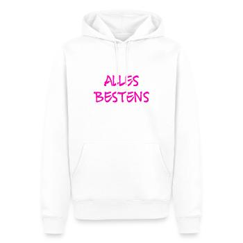 bei mir ist alles super - Männer Premium Bio Hoodie - Weiß - Vorne - Nico (187cm)