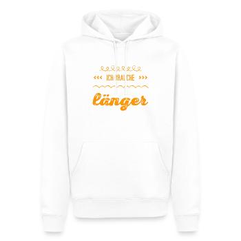 ich lasse mir Zeit - Männer Premium Bio Hoodie - Weiß - Vorne - Nico (187cm)