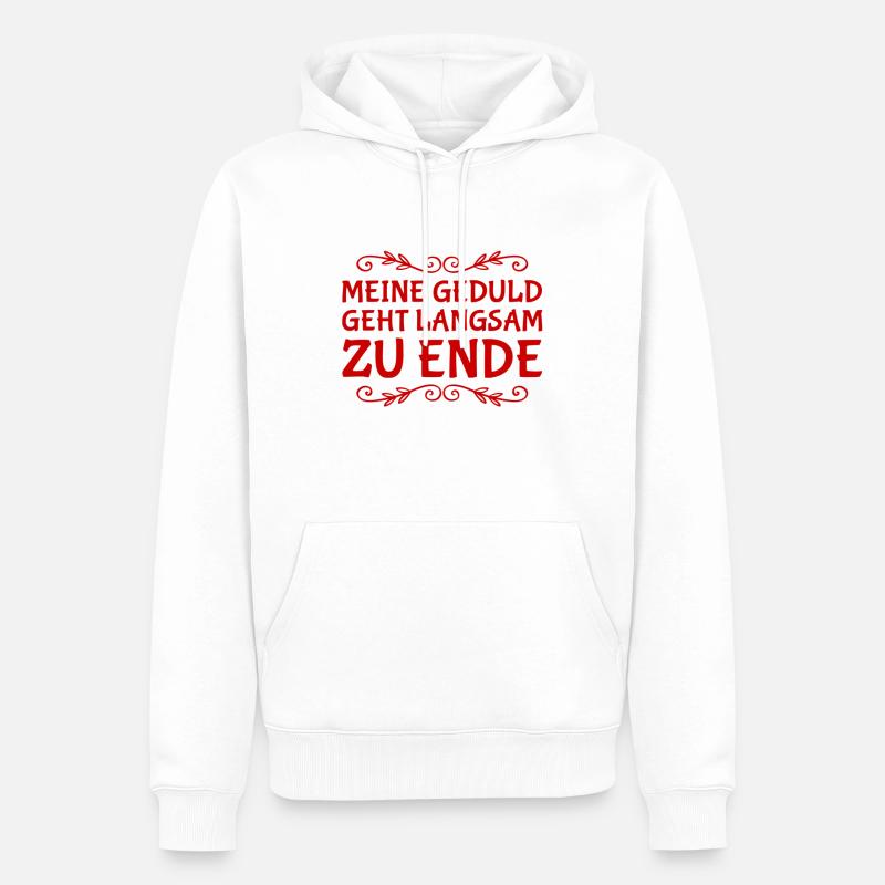 ich werde ungeduldig - Männer Premium Bio Hoodie - Weiß