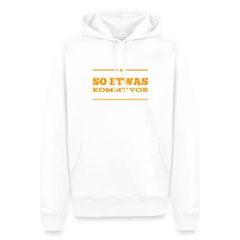 so etwas kommt vor - Männer Premium Bio Hoodie - Weiß - Vorne - Nico (187cm)
