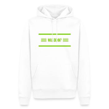 machst du Stress? - Männer Premium Bio Hoodie - Weiß - Vorne - Nico (187cm)
