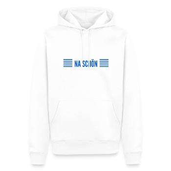 wie schön - Männer Premium Bio Hoodie - Weiß - Vorne - Nico (187cm)