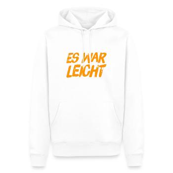 das ging ziemlich leicht - Männer Premium Bio Hoodie - Weiß - Vorne - Nico (187cm)