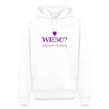 was ist der Grund? - Männer Premium Bio Hoodie - Weiß - Vorne - Nico (187cm)