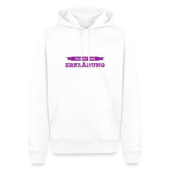 das ist eine Erklärung - Männer Premium Bio Hoodie - Weiß - Vorne - Nico (187cm)
