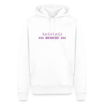 das habe ich noch nie gesehen - Männer Premium Bio Hoodie - Weiß - Vorne - Nico (187cm)