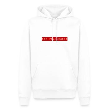so sieht ein Angeber aus - Männer Premium Bio Hoodie - Weiß - Vorne - Nico (187cm)