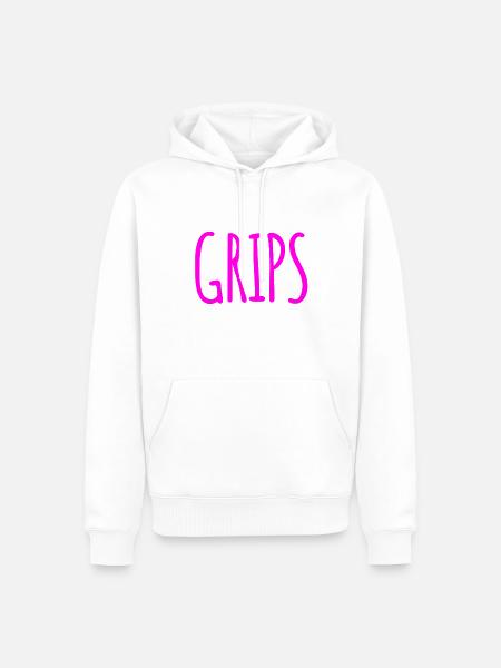 ich habe Grips - Männer Premium Bio Hoodie - Weiß
