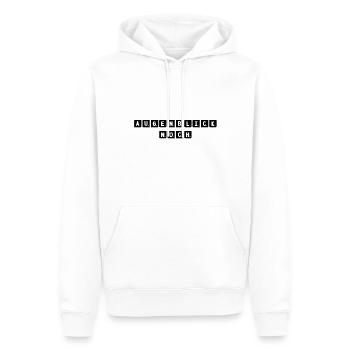 einen Moment noch - Männer Premium Bio Hoodie - Weiß - Vorne - Nico (187cm)