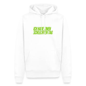 miese Stimmung - Männer Premium Bio Hoodie - Weiß - Vorne - Nico (187cm)