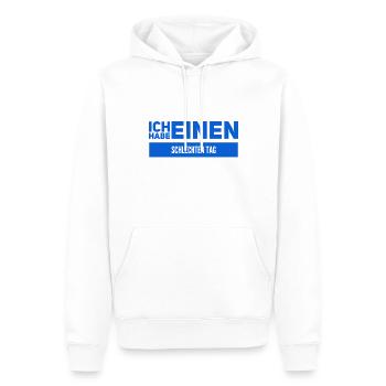 schlechte Laune - Männer Premium Bio Hoodie - Weiß - Vorne - Nico (187cm)