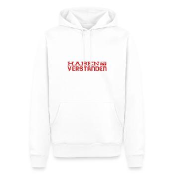 Ist alles klar? - Männer Premium Bio Hoodie - Weiß - Vorne - Nico (187cm)