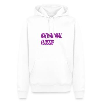ich bin pleite - Männer Premium Bio Hoodie - Weiß - Vorne - Nico (187cm)