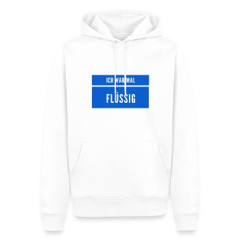 flüssig war gestern - Männer Premium Bio Hoodie - Weiß - Vorne - Nico (187cm)