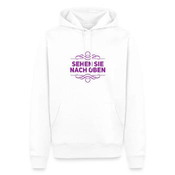 Blick in den Himmel - Männer Premium Bio Hoodie - Weiß - Vorne - Nico (187cm)