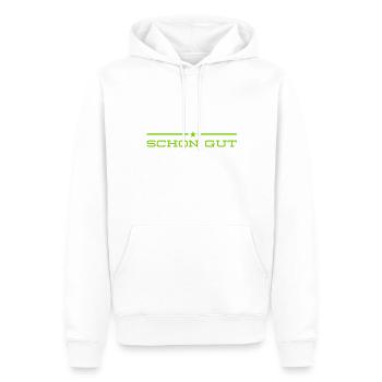 es ist schon gut - Männer Premium Bio Hoodie - Weiß - Vorne - Nico (187cm)