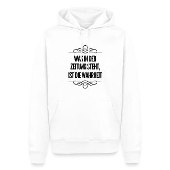 die lieben Medien - Männer Premium Bio Hoodie - Weiß - Vorne - Nico (187cm)