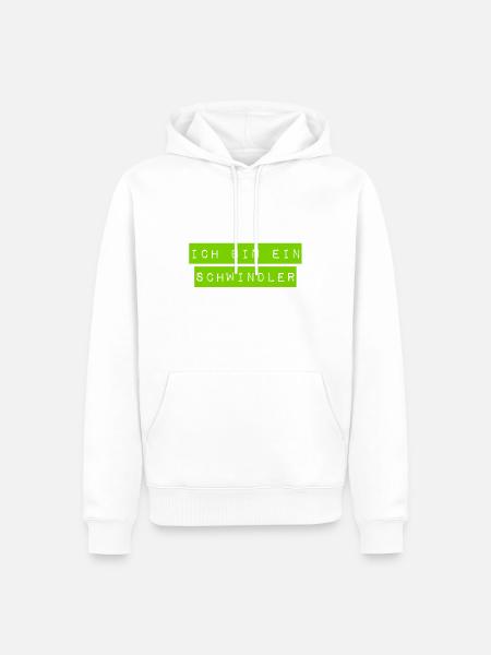 ich bin ein Schwindler - Männer Premium Bio Hoodie - Weiß