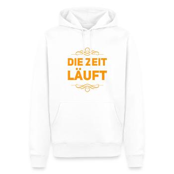 jetzt aber schnell - Männer Premium Bio Hoodie - Weiß - Vorne - Nico (187cm)